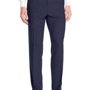 NWT Navy Kenneth Cole REACTION Men Flat-Front Pant